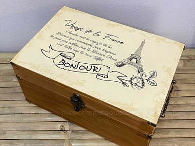 Rương gỗ phong cách cổ điển [06 Kiểu] KT30x20x15cm RUONG-GO-03